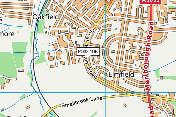 PO33 1DB map - OS VectorMap District (Ordnance Survey) PO33 1DB map - OS VectorMap District (Ordnance Survey)