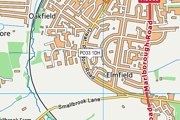 PO33 1DH map - OS VectorMap District (Ordnance Survey) PO33 1DH map - OS VectorMap District (Ordnance Survey)
