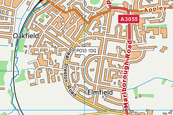PO33 1DQ map - OS VectorMap District (Ordnance Survey) PO33 1DQ map - OS VectorMap District (Ordnance Survey)