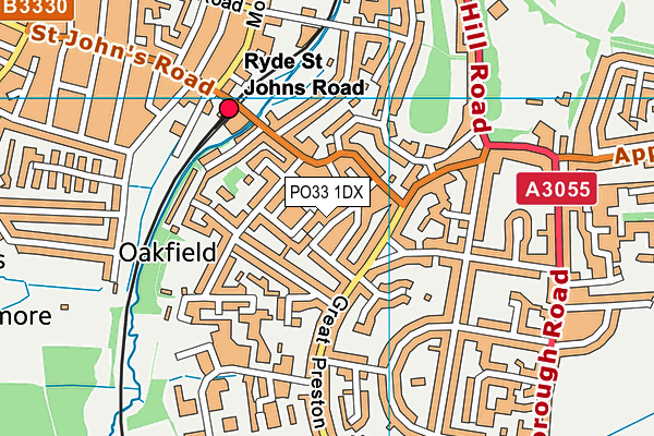 PO33 1DX map - OS VectorMap District (Ordnance Survey) PO33 1DX map - OS VectorMap District (Ordnance Survey)