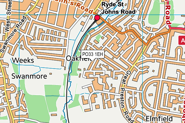 PO33 1EH map - OS VectorMap District (Ordnance Survey) PO33 1EH map - OS VectorMap District (Ordnance Survey)