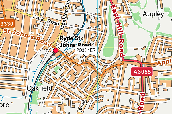 PO33 1ER map - OS VectorMap District (Ordnance Survey)