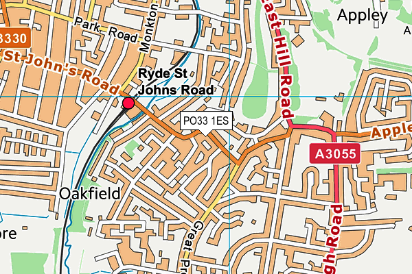 PO33 1ES map - OS VectorMap District (Ordnance Survey) PO33 1ES map - OS VectorMap District (Ordnance Survey)