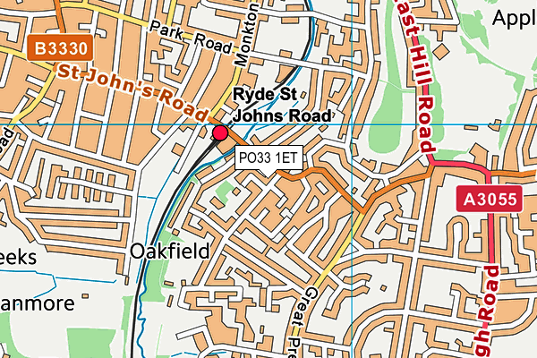 PO33 1ET map - OS VectorMap District (Ordnance Survey) PO33 1ET map - OS VectorMap District (Ordnance Survey)