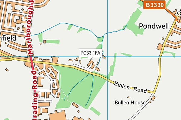 PO33 1FA map - OS VectorMap District (Ordnance Survey) PO33 1FA map - OS VectorMap District (Ordnance Survey)