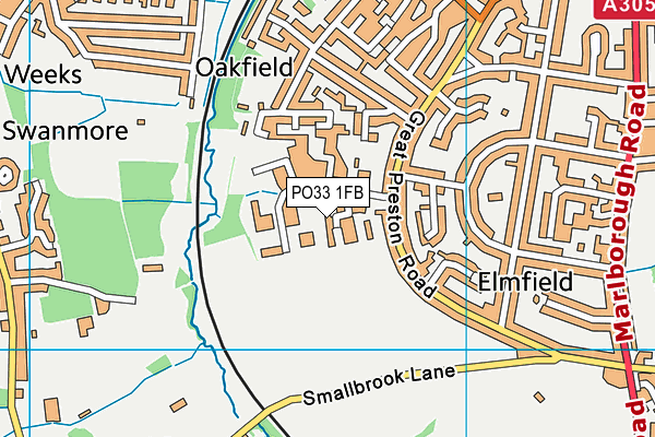 PO33 1FB map - OS VectorMap District (Ordnance Survey) PO33 1FB map - OS VectorMap District (Ordnance Survey)