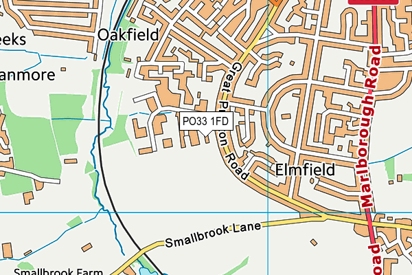 PO33 1FD map - OS VectorMap District (Ordnance Survey) PO33 1FD map - OS VectorMap District (Ordnance Survey)