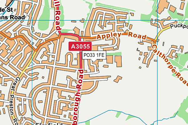 PO33 1FE map - OS VectorMap District (Ordnance Survey) PO33 1FE map - OS VectorMap District (Ordnance Survey)