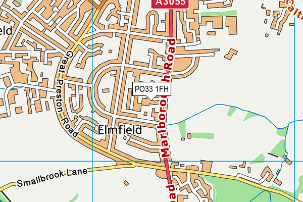 PO33 1FH map - OS VectorMap District (Ordnance Survey) PO33 1FH map - OS VectorMap District (Ordnance Survey)