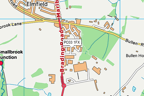 PO33 1FX map - OS VectorMap District (Ordnance Survey) PO33 1FX map - OS VectorMap District (Ordnance Survey)