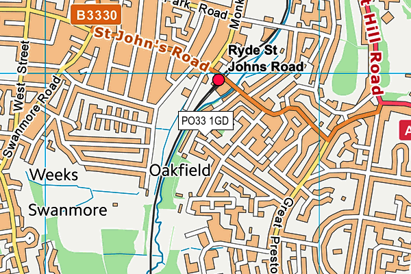 PO33 1GD map - OS VectorMap District (Ordnance Survey) PO33 1GD map - OS VectorMap District (Ordnance Survey)