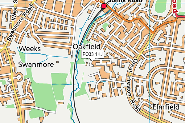 PO33 1HJ map - OS VectorMap District (Ordnance Survey) PO33 1HJ map - OS VectorMap District (Ordnance Survey)