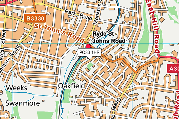 PO33 1HR map - OS VectorMap District (Ordnance Survey)