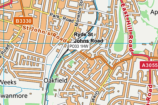 PO33 1HW map - OS VectorMap District (Ordnance Survey)
