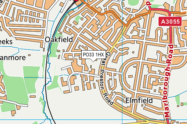 PO33 1HX map - OS VectorMap District (Ordnance Survey) PO33 1HX map - OS VectorMap District (Ordnance Survey)