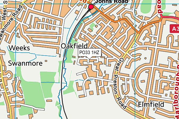 PO33 1HZ map - OS VectorMap District (Ordnance Survey) PO33 1HZ map - OS VectorMap District (Ordnance Survey)