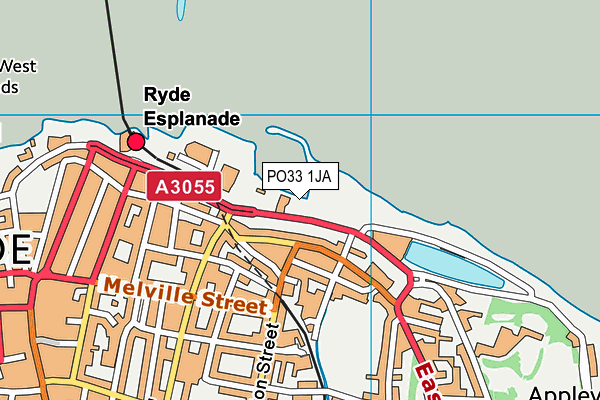PO33 1JA map - OS VectorMap District (Ordnance Survey) PO33 1JA map - OS VectorMap District (Ordnance Survey)