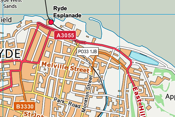 PO33 1JB map - OS VectorMap District (Ordnance Survey) PO33 1JB map - OS VectorMap District (Ordnance Survey)