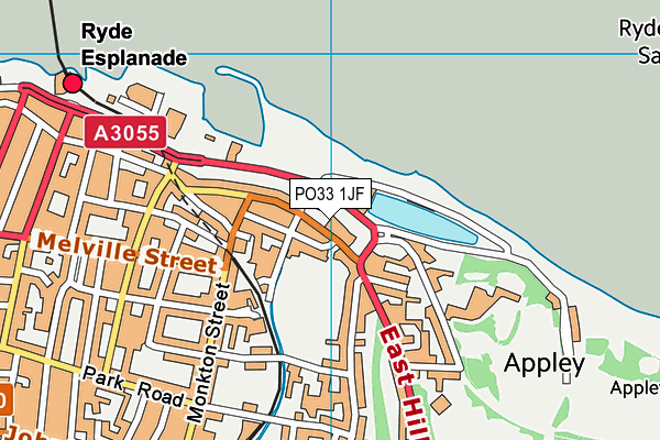 PO33 1JF map - OS VectorMap District (Ordnance Survey) PO33 1JF map - OS VectorMap District (Ordnance Survey)