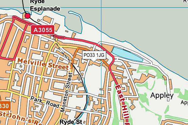 PO33 1JG map - OS VectorMap District (Ordnance Survey) PO33 1JG map - OS VectorMap District (Ordnance Survey)
