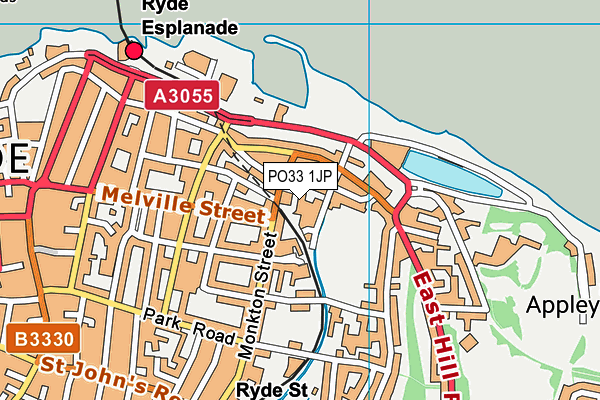PO33 1JP map - OS VectorMap District (Ordnance Survey)