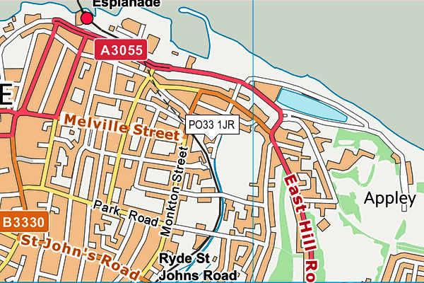 PO33 1JR map - OS VectorMap District (Ordnance Survey) PO33 1JR map - OS VectorMap District (Ordnance Survey)