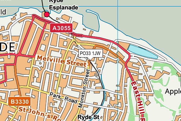 PO33 1JW map - OS VectorMap District (Ordnance Survey) PO33 1JW map - OS VectorMap District (Ordnance Survey)