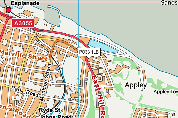 PO33 1LB map - OS VectorMap District (Ordnance Survey) PO33 1LB map - OS VectorMap District (Ordnance Survey)