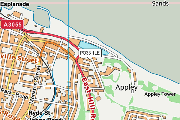 PO33 1LE map - OS VectorMap District (Ordnance Survey) PO33 1LE map - OS VectorMap District (Ordnance Survey)