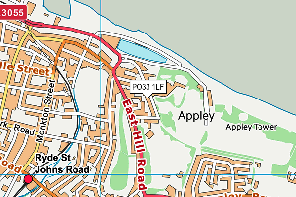 PO33 1LF map - OS VectorMap District (Ordnance Survey) PO33 1LF map - OS VectorMap District (Ordnance Survey)