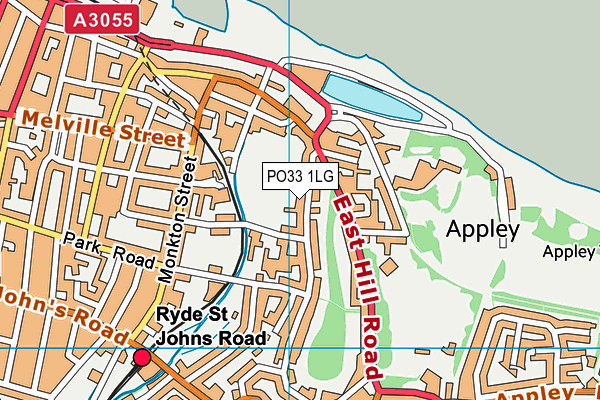 PO33 1LG map - OS VectorMap District (Ordnance Survey)