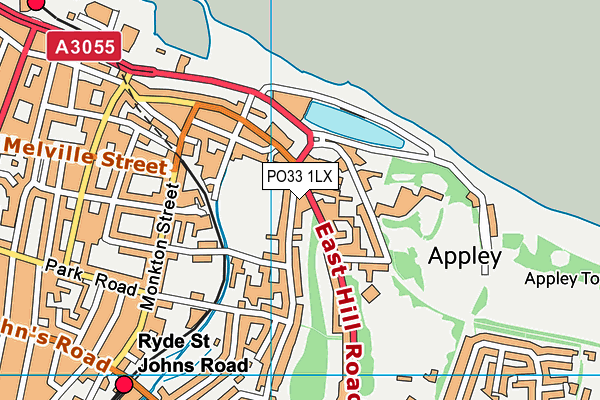 PO33 1LX map - OS VectorMap District (Ordnance Survey) PO33 1LX map - OS VectorMap District (Ordnance Survey)