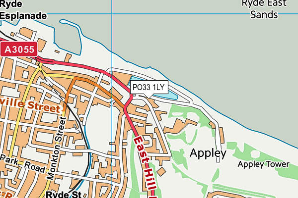 PO33 1LY map - OS VectorMap District (Ordnance Survey) PO33 1LY map - OS VectorMap District (Ordnance Survey)