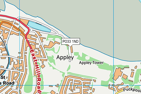 PO33 1ND map - OS VectorMap District (Ordnance Survey) PO33 1ND map - OS VectorMap District (Ordnance Survey)