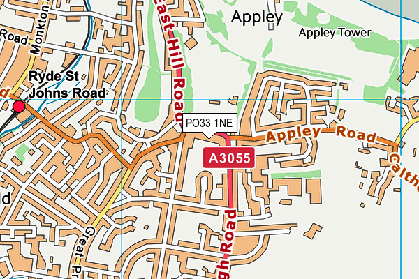 PO33 1NE map - OS VectorMap District (Ordnance Survey) PO33 1NE map - OS VectorMap District (Ordnance Survey)