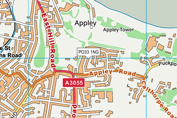 PO33 1NG map - OS VectorMap District (Ordnance Survey) PO33 1NG map - OS VectorMap District (Ordnance Survey)