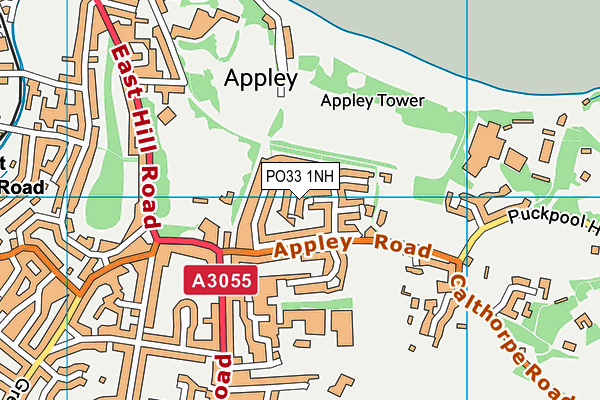 PO33 1NH map - OS VectorMap District (Ordnance Survey) PO33 1NH map - OS VectorMap District (Ordnance Survey)