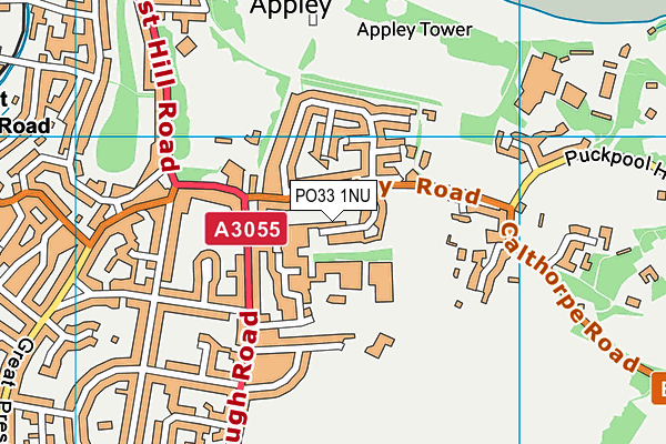 PO33 1NU map - OS VectorMap District (Ordnance Survey) PO33 1NU map - OS VectorMap District (Ordnance Survey)