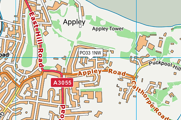 PO33 1NW map - OS VectorMap District (Ordnance Survey) PO33 1NW map - OS VectorMap District (Ordnance Survey)