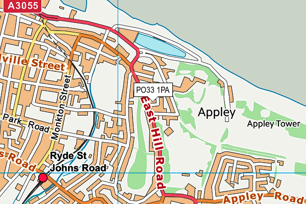PO33 1PA map - OS VectorMap District (Ordnance Survey) PO33 1PA map - OS VectorMap District (Ordnance Survey)