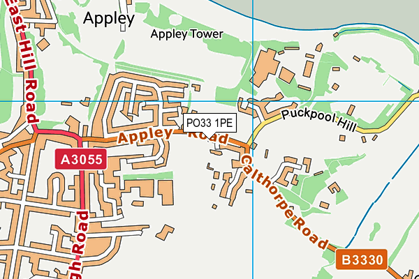 PO33 1PE map - OS VectorMap District (Ordnance Survey) PO33 1PE map - OS VectorMap District (Ordnance Survey)