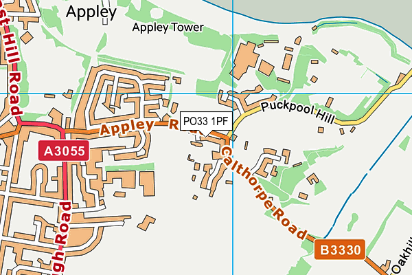 PO33 1PF map - OS VectorMap District (Ordnance Survey) PO33 1PF map - OS VectorMap District (Ordnance Survey)