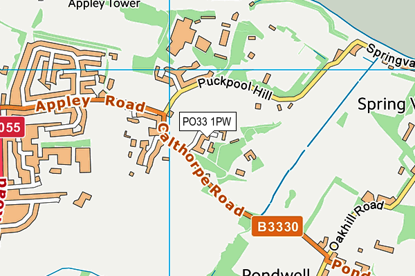PO33 1PW map - OS VectorMap District (Ordnance Survey) PO33 1PW map - OS VectorMap District (Ordnance Survey)