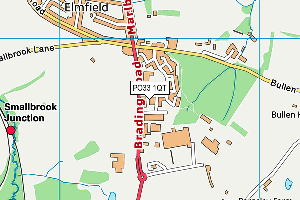 PO33 1QT map - OS VectorMap District (Ordnance Survey) PO33 1QT map - OS VectorMap District (Ordnance Survey)