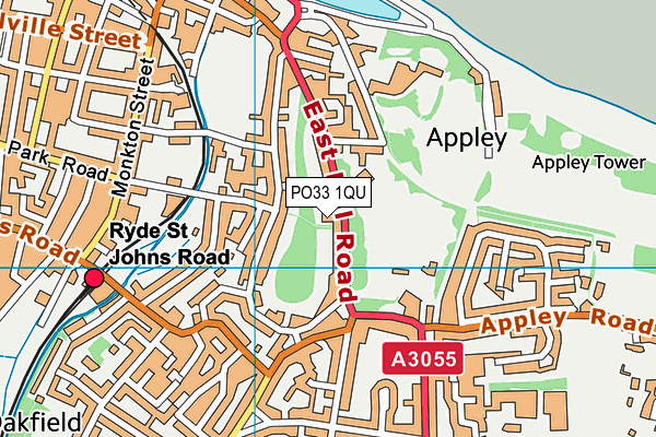 PO33 1QU map - OS VectorMap District (Ordnance Survey) PO33 1QU map - OS VectorMap District (Ordnance Survey)