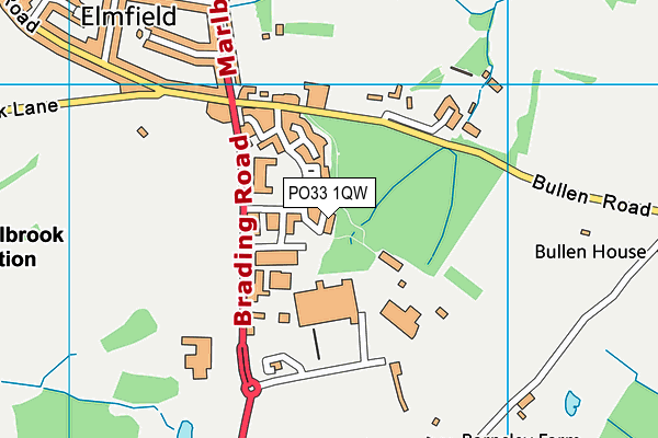 PO33 1QW map - OS VectorMap District (Ordnance Survey)