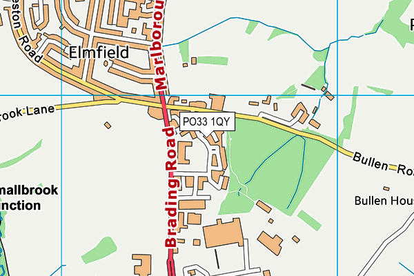 PO33 1QY map - OS VectorMap District (Ordnance Survey)