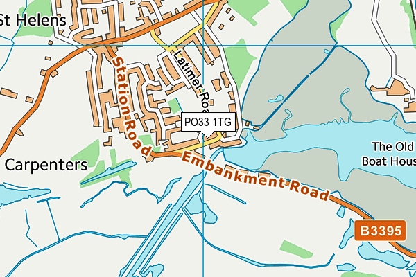 PO33 1TG map - OS VectorMap District (Ordnance Survey) PO33 1TG map - OS VectorMap District (Ordnance Survey)