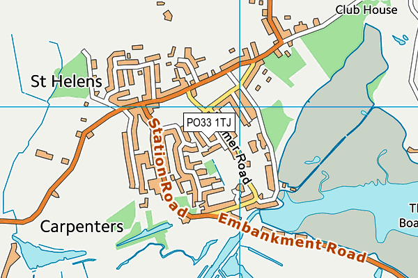 PO33 1TJ map - OS VectorMap District (Ordnance Survey) PO33 1TJ map - OS VectorMap District (Ordnance Survey)