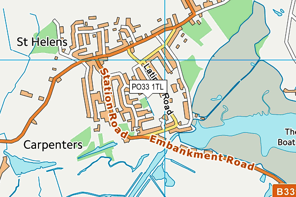 PO33 1TL map - OS VectorMap District (Ordnance Survey) PO33 1TL map - OS VectorMap District (Ordnance Survey)